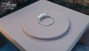 White Opal Helix Ring Piercing 20G - Thin Sterling Silver Cartilage Hoop Earring - Handmade Ear Jewelry For Women