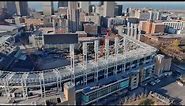 Progressive Field updates in Cleveland, Ohio November 2023 #baseball #cleveland #drone #ohio