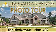 European house plan with a one-story floor plan and a screened porch | The Birchwood