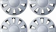 17 inch Hubcaps Best for 2006-2011 Crown Victoria - (Set of 4) Wheel Covers 17in Hub Caps Silver Rim Cover - Car Accessories for 17 inch Wheels - Snap On Hubcap, Auto Tire Replacement Exterior Cap