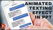Text message & iMessage animation effect tutorial in PowerPoint