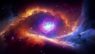 Download Illustration of nebula forming in deep space swirl and colorful galaxy of ai generated for free