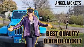 Purple Peplum Leather Jacket | Unboxing | Angel Jackets Review