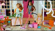 Barbie Dream House Party Fail - Barbie Sisters Make a Huge Mess! Fun Doll Story for Kids