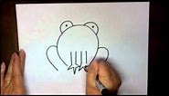 How to Draw a Frog Step by Step Easy Cartoon Project for Children