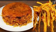 Persian Macaroni 🍝 Cooking IRAN Style spaghetti recipe with Tahdig спагетти