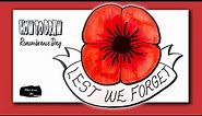 How to Draw a Lest We Forget Poppy | Remembrance Day Art