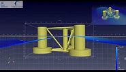 Floating offshore wind turbine platform simulation