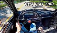 1971 Fiat 500 - The 18hp Italian 2 Cylinder Lusso You Need to Drive (POV Binaural Audio)