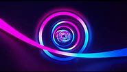 VJ LOOP NEON Rings Colorful Pink Blue Abstract Background Video Simple Pattern 4k Screensaver