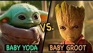 Baby Yoda vs Baby Groot - The Mandalorian / Guardians of the Galaxy Vol. 2