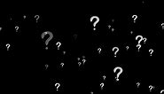 Question marks Animation moving on alpha channel black background. Full Hd. 4K