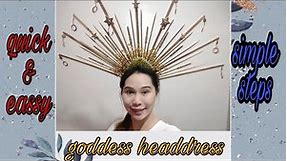 Vlog# 41: How to make Mythical goddess Headdress from recycled materials || Quick & Easy Steps