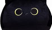 10'' Cute Black Cat Plush Toys, Soft Cat Pillow Squishy Plushies, Cat Stuffed Animals Kawaii Plush Toys Home Decoration Gift for Cat Lovers Kids Boys Girls (Black, 10 Inch)