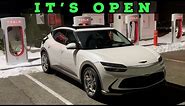 Tesla Superchargers Open To The Public! Full Tour Of The Magic Dock Charging A CCS Car