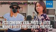 PCSO confirms viral photo of lotto winner edited for security purposes