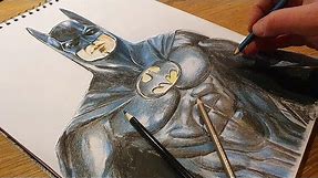 Drawing Batman (Michael Keaton) - Timelapse | Walkers Creative Studio
