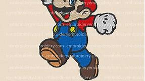 Super Mario badge machine embroidery design files download