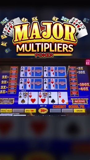 Major Multipliers 100X multipliers 😮 #videopoker #igtchallenge