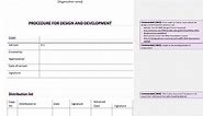 Procedure for Design and Development [ISO 9001 templates]