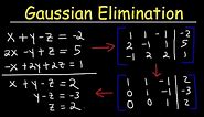 Gaussian Elimination & Row Echelon Form