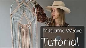 Phoebe - Macrame weave tutorial. How to make a woven macrame wall hanging