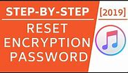 How to Reset Encryption Password on iTunes [2019]