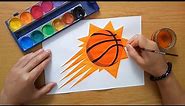 How to draw a Phoenix Suns logo - NBA