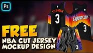 FREE NBA CUT JERSEY MOCKUP DESIGN (FREE BASKETBALL JERSEY MOCKUP)