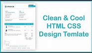 Create a Awesome Invoice Template Using HTML & CSS