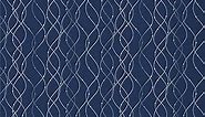 Geometric Fabric by The Yard Kids Boys Girls Wave Line Abstract Decorative Waterproof Outdoor Fabric Navy Blue Sliver Dots Striped Upholstery Fabric for Chairs Modern Decor Reupholstery Fabric 1 Yard