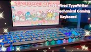 UNBOXING A Retro Cute Gaming Keyboard! 🌟( Z-88 Wired Typewriter Style Mechanical Gaming Keyboard)