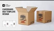 How to Cardboard Box Template Design in Adobe Illustrator CC | Packaging Design Tutorials