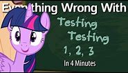 (Parody) Everything Wrong With Testing Testing 1, 2, 3 in 4 Minutes