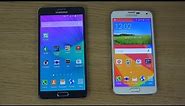 Samsung Galaxy S5 Android 5.0 Lollipop vs. Samsung Galaxy Note 4 4.4 KitKat - Which Is Faster? (4K)