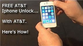 AT&T Free IPhone 7 Factory Unlock by AT&T - ABSOLUTELY FREE!!! How to on Iphone 7 6 plus 6s 5 5s 4