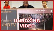 Samsung RU7300 65-inch 4K Curved Smart TV | Unboxing With The Kids 😳
