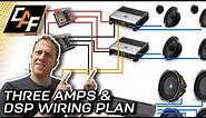 HOW TO - Electrical System Design for 3 AMPLIFIER + DSP Car Audio System!