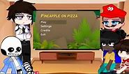 Fandoms reacts to "Pineapple on Pizza" game! 🫡😂💀 //Original? Cringe-?//