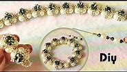 How to make vintage bracelet with pearls and seed beads. Simple Beaded Bracelet for beginners.