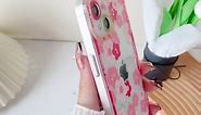 Cute Shockproof Bumper Flower Clear Soft iPhone Case (Pink,iPhone 13)