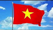 [Thái Triển] Cờ Tổ quốc, cờ nước CHXHCN VN tung bay - trời xanh