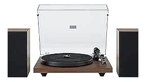 Crosley C62B-WA Belt-Drive 2-Speed Vinyl Bluetooth Turntable Record Player with Included Speakers and Anti-Skate, Walnut