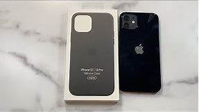 Official Apple iPhone 12 and 12 Pro Silicone Case Black Unboxing and Review