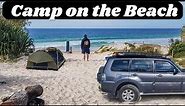 Bribie Island Camping | Ocean Beach Camping Site Tour, 4x4 Driving & Forts | Queensland, Australia