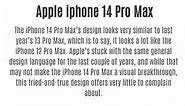 PPT - Apple iphone 14 Pro Max PowerPoint Presentation, free download - ID:11889414