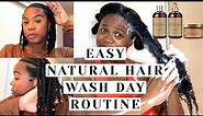 Easy Natural Hair Wash Day Routine | 3B/3C Natural Hair