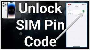 How To Unlock SIM Pin On iPhone