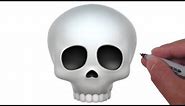 How to Draw the Skull Emoji