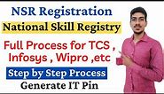 How To Apply For NATIONAL SKILL REGISTRY (NSR) | NSR Online Registration | NSR for Infosys TCS Wipro